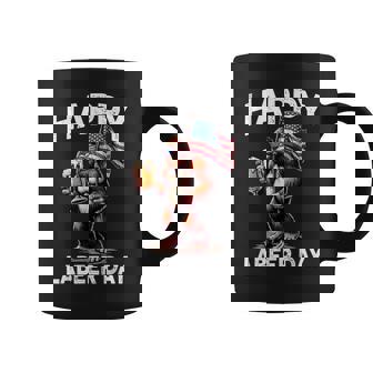 Happy Labeer Day Labor Day Sasquatch American Flag Patriotic Coffee Mug | Mazezy