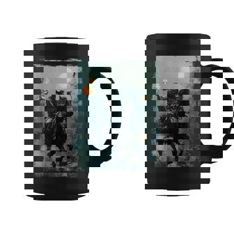 Headless Horseman Pumpkin Face Halloween Horror Vintage Coffee Mug - Monsterry