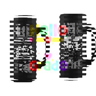 Hello First Grade Back Tochool 1St Day Of 1St Grade コーヒーマグ - Kawaiitshirt