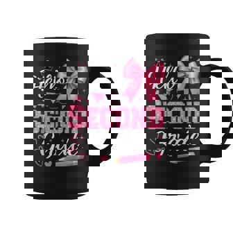 Hello Second Grade First Day Of School Coquette Teacher Girl Coffee Mug | Mazezy