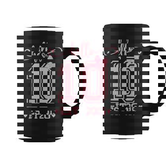 Hello Ten Double Digits Cute Coquette Bow 10Th Birthday Girl Coffee Mug - Monsterry