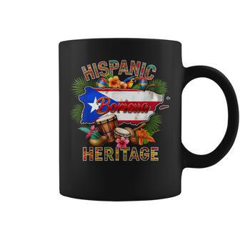 Heritage Puerto Rico Hispanic Boricua Flag Month Tree Roots Coffee Mug - Monsterry
