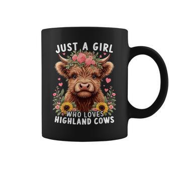 Highland Cow Just A Girl Who Loves Highland Cows Coffee Mug - Thegiftio