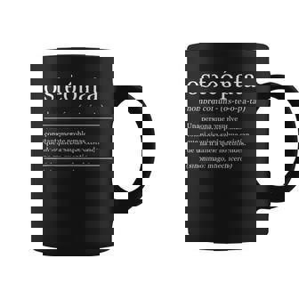 Hombre Diccionario Osteópata Osteopatía Definición Taza de café - Regaloses