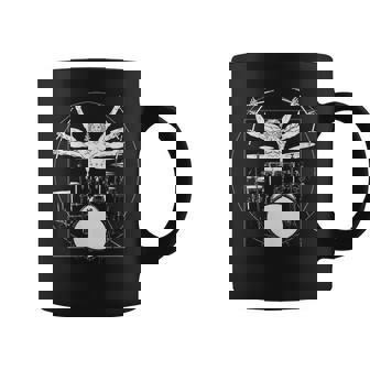 Hombreitruvio Baterista Dainci Tambor Amante Del Tambor Cuello Taza de café - Regaloses