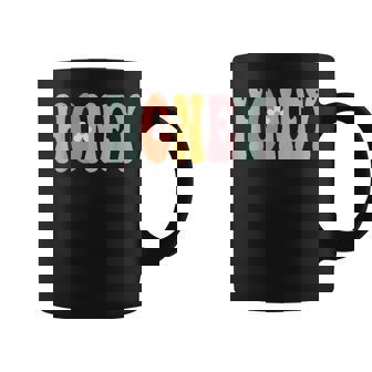 Honey Retro Groovy Print Mom Cute Mother's Day Grandma Coffee Mug - Monsterry