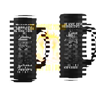 Horrors Persist But So Do I Motivational Raccoon Quote Coffee Mug - Thegiftio