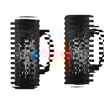 Horse Lovers Red White And Blue American Flag 4Th Of July Coffee Mug - Thegiftio
