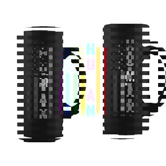 Human Lgbt American Flag Lgbtq Rainbow Pride Month Women Coffee Mug | Mazezy
