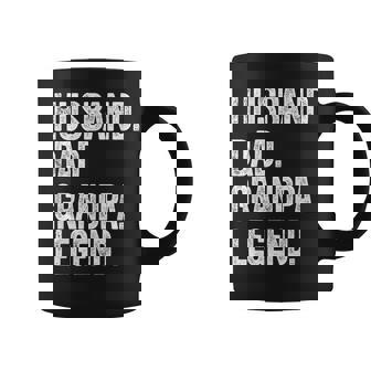 Husband Dad Grandpa Legend Vintage Distressed Graphic Coffee Mug - Monsterry