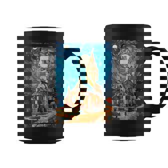 Iglesia Artística Dean Gogh Noche Estrellada Taza de café - Regaloses