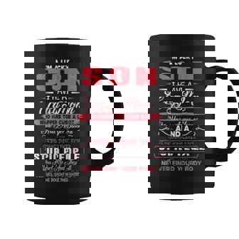 I'm A Lucky Son I Have A Crazy Mom Mother's Day Family Coffee Mug - Monsterry