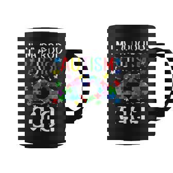 I'm A Proud Autism Gigi Autism Awareness Day Grandson Child Coffee Mug - Monsterry