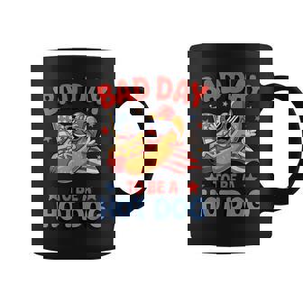 Its A Bad Day To Be A Hot Dog Meme Hotdog Usa Flag Coffee Mug | Mazezy