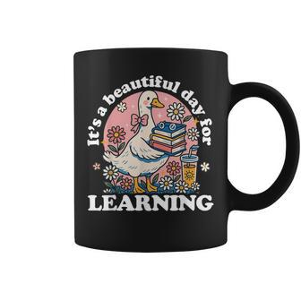 It's A Beautiful Day For Learning Cute Goose Teacher Coffee Mug - Thegiftio