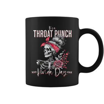 It's A Throat Punch Kind Of Day Skeleton Floral Women's Coffee Mug - Thegiftio UK