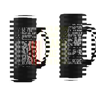 It's Weird Being The Same Age As Old People American Flag Coffee Mug - Monsterry