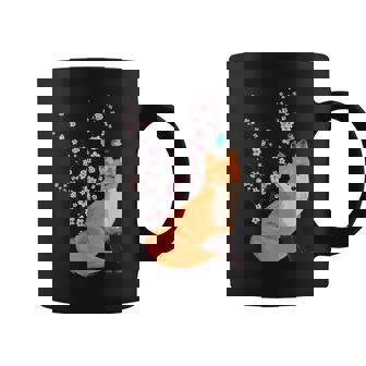 Japonaisakura Renard Kitsune Japonais En Fleur De Cerisier Tasse - Cadeauxyz