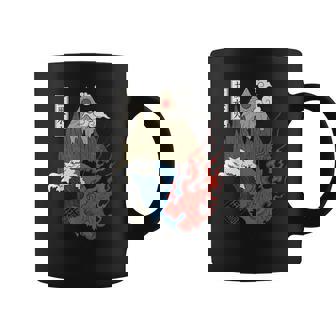 Japonés Cuatro Elementos Agua Fuego Tierra A Taza de café - Regaloses