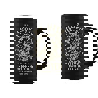 Jiu Jitsu Fighter Technique Overtrength Taza de café - Regaloses
