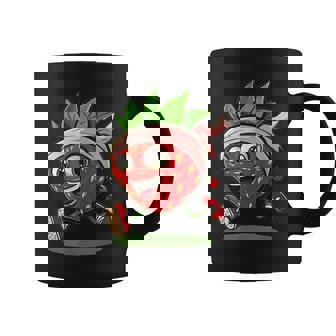 Jolie Fraise Avec Bandeau Pour Les Amateurs Deport Et De Course À Pied Tasse - Cadeauxyz