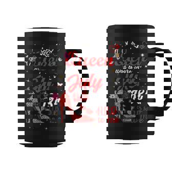 Julio 1984 Cumpleaños Esta Reina Nació En Julio 1984 In Mangas Taza de café - Regaloses