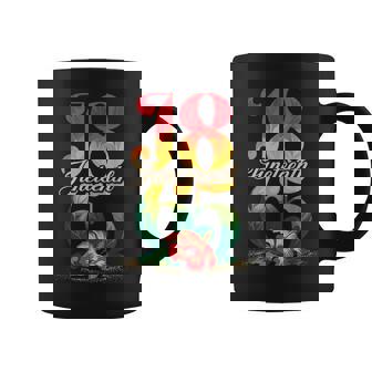 Junenth Black Flower Graphic Junenth 1865 Women Coffee Mug - Monsterry