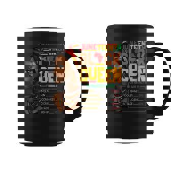Junenth Black Queen Nutrition Facts Pride African Womens Coffee Mug - Thegiftio UK