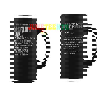 Junenth Definition Celebrating Black Freedom Coffee Mug - Monsterry