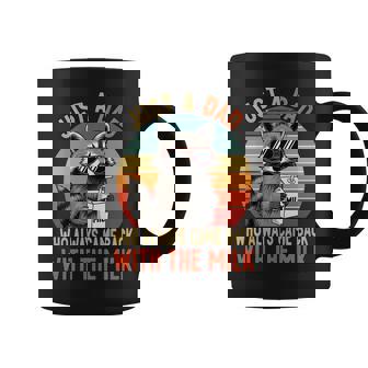 Just A Dad Who Always Came Back With The Milk Dad Men Graphic Print Coffee Mug - Monsterry