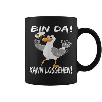 Kapitän Möwe Ostsee Nordsee Urlaub Bin Da Kann Losgehen Tassen - Geschenkecke