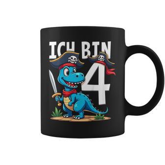 Kinder 4 Geburtstag Piraten Deko 4 Jahre Junge Outfit Pirat Dino Tassen - Geschenkecke