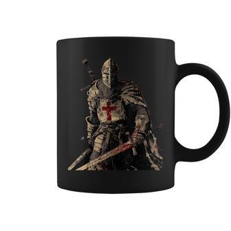 Knight Christian Templar Warrior Of God Crusader Small Black Coffee Mug - Thegiftio UK