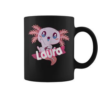 Laura Hermoso Nombre De Niña Con Lindo Ajolote Taza de café - Regaloses