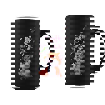 Le Renard Mignon Et Colibri Fleur De Cerisier Cadeau Tasse - Cadeauxyz