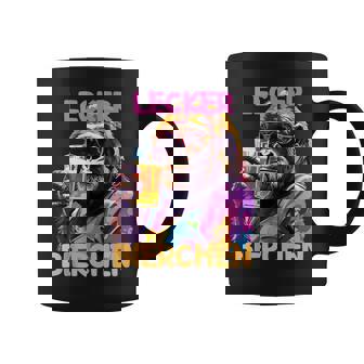 Lecker Bierchen Affe Gorilla Mit Bier Lustiger Biertrinker Tassen - Geschenkecke