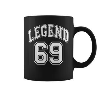 Legend 69 Number Varsity Team 69Th Birthday & 69 Years Old Coffee Mug - Thegiftio
