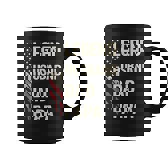 Legend Husband Dad Papa Vintage American Flag Fathers Day Coffee Mug - Thegiftio
