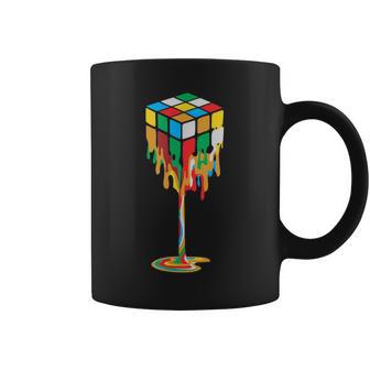 Les Couleurs Fondues Font Tomber Les Cubes De Rubik Tasse - Cadeauxyz
