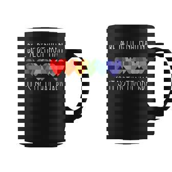 Lgbt Heart Retro Be A Decent Human It's Not That Hard Coffee Mug - Monsterry