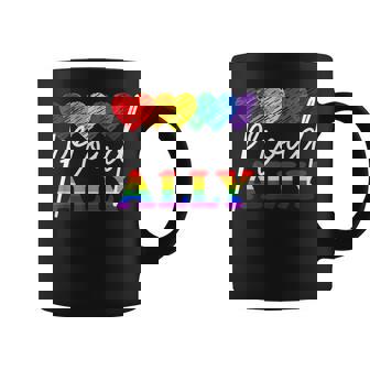 Lgbtq Hearts Gay Pride Month Lgbt Ally Proud Rainbow Flag Coffee Mug - Thegiftio