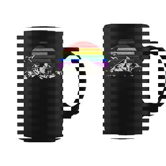 Lgbtq レインボー 山 サンセット ヴィンテージ コーヒーマグ - Kawaiitshirt