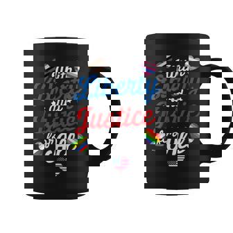 With Liberty And Justice For All Human Rights Lgbt Coffee Mug - Thegiftio UK