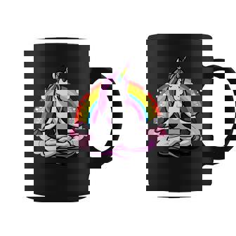 Licorne Zen Yoga Méditation Arc En Ciel Magique Filles Tasse - Cadeauxyz