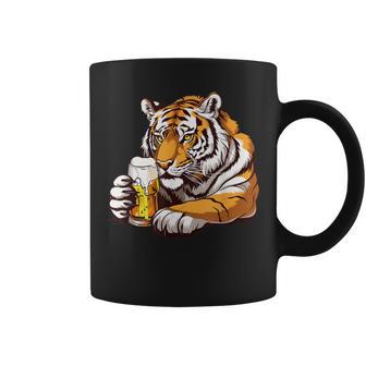 Lindo Tigre Bebiendo Cerveza Taza de café - Regaloses