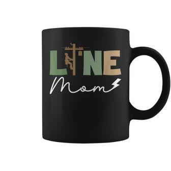 Line Mom Lineman Mom Of A Lineman Mama Proud Line Mother Coffee Mug - Monsterry