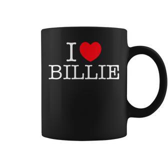I Love Billie Heart Nombre Personalizado Billie Taza de café - Regaloses