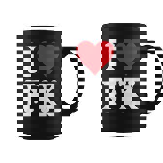 I Love Fk Initials I Heart FK First Last Name F K コーヒーマグ - Kawaiitshirt