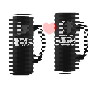 I Love Heart Dilfs Maduroexy Hombres Papás Me Gustaría In Mangas Taza de café - Regaloses