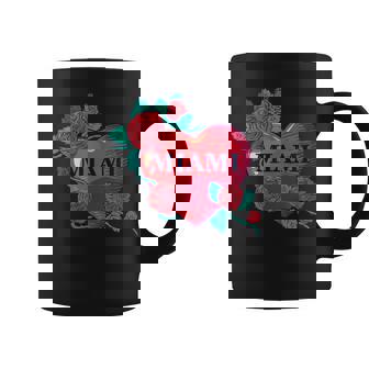I Love Miami Miami Love Heart & Roses Illustration Graphic コーヒーマグ - Kawaiitshirt